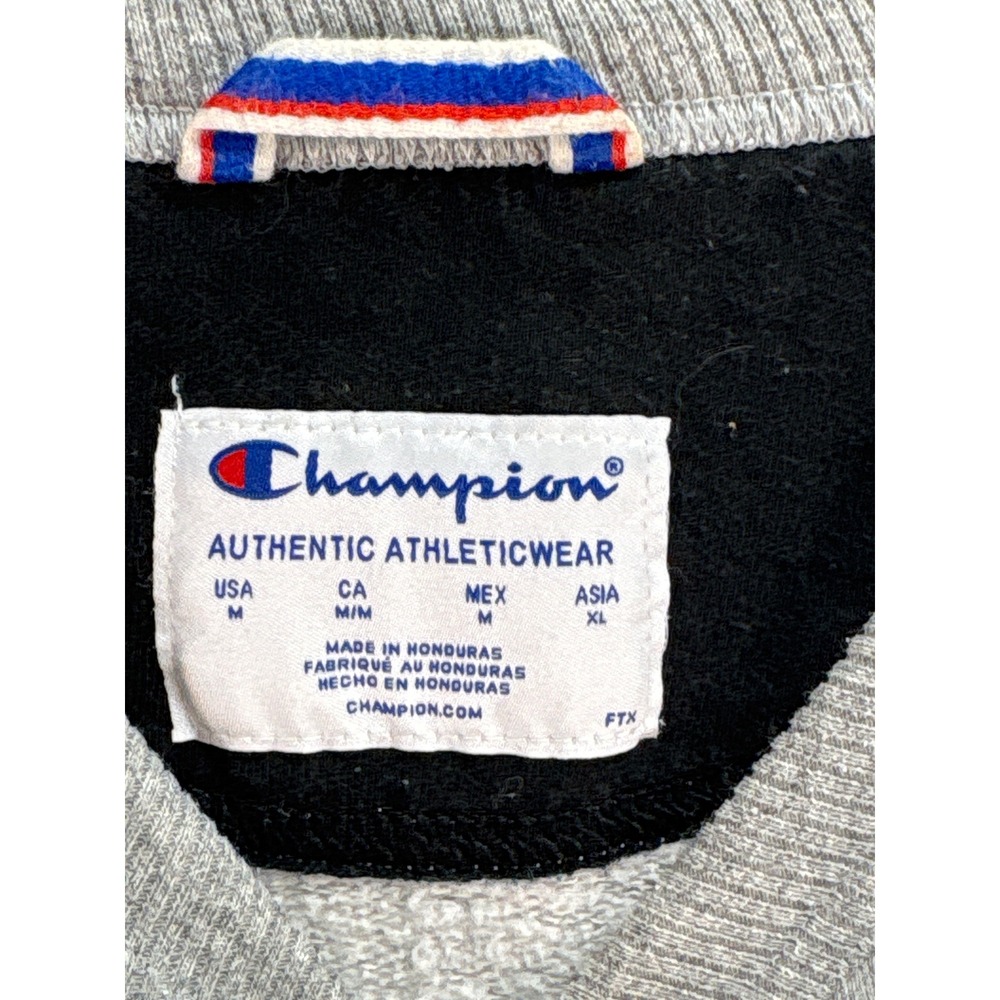 Champion Mens Gray Camo Big Logo Crewneck Sweatshirt Size Medium FTX Graphic - Picture 3 of 4